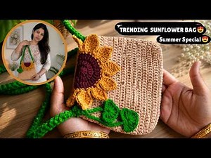 How to Make Crochet Sunflower Bag 🌻 | Trending gift ideas | Easy tutorial