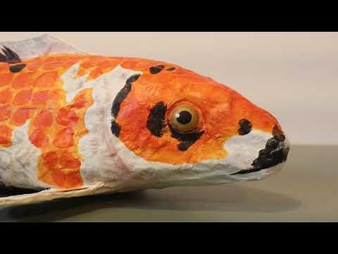 Paper mache koi fish