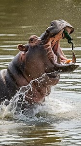 Nature doesn’t follow a script… it reacts. 🦛🐸 #animals #wildlife #wildlifephotography #wildanimals #WildlifeMoments #WildlifeFacts #WildlifeDocumentary | Thelimitlessrabbit