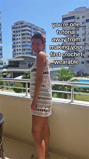 Full tutorial on my channel! Beginner crochet dress tutorial.