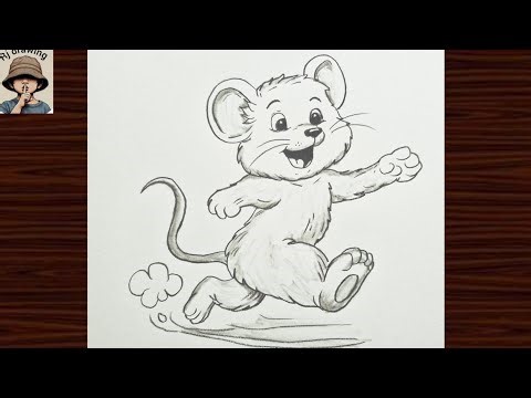 How to Draw a Mouse Running – Easy Pencil Drawing✨