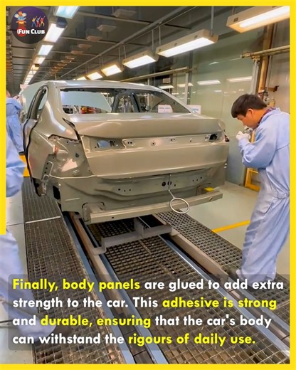 Behind the Scenes Crafting a Car's Body.🥰😘 #carmanufacturing #AutomotiveArtistry | Fun club