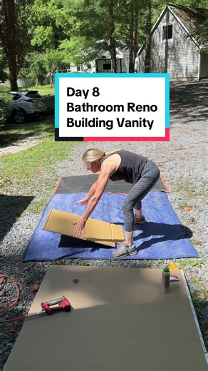 Here’s how to build (and install) a double-sink vanity yourself! Cabinets are from @RTA Cabinet Store