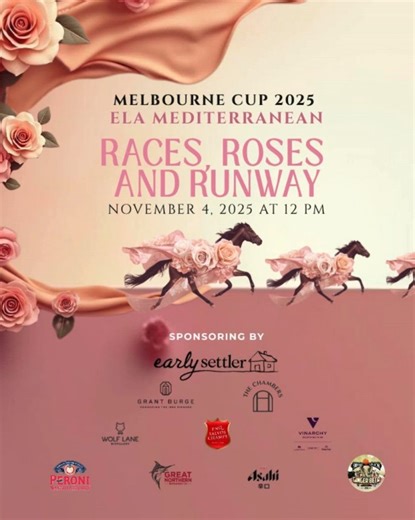 🌹🏇 WHAT’S ON - Ela Mediterranean Melbourne Cup 2025: Races, Roses & Runway! 👒✨ 📅 Tuesday, 4th November from 12:00pm 📍 Ela Mediterranean - Cairns’ stunning open-air waterfront venue 🎟️ $165 per person - includes a beautifully curated three-course shared banquet, 3-hour drinks package, and a refreshing Aperol Spritz on arrival! 🔗 Book Now https://events.humanitix.com/melbourne-cup-2025-races-roses-and-runway/tickets Get ready to celebrate Melbourne Cup 2025 in true coastal style! Enjoy an e