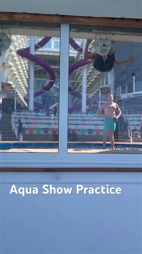 Aqua Show Practice on Allure of the Seas | Royal Caribbean Behind the Scenes