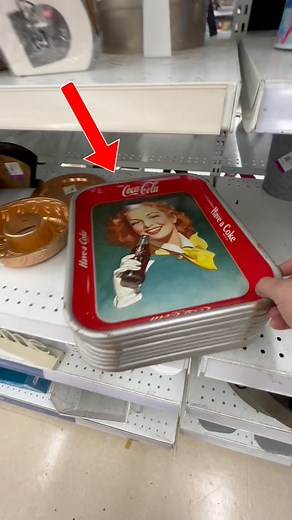 I FOUND 14 vintage Coca-Cola trays at the thrift for $4.99 each — after selling them all, they should bring in about $280! But here’s the thing: reproductions exist, so I made sure to do my homework before buying.I had these checked by multiple experienced collectors, and they confirmed they’re legit and look to be from “old stock” all stored the same way because of condition. I’m no Coca-Cola expert, but I always research and go to people who know more than me when I’m unsure. Some of these tra