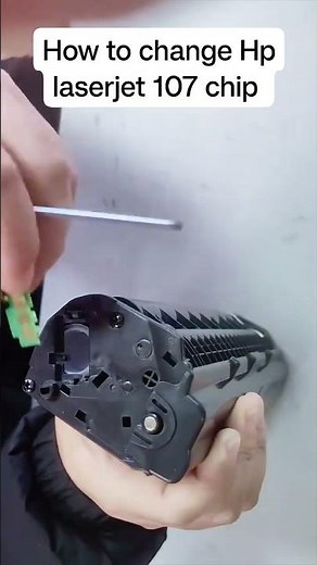 how to install a chip to new compatible toner cartridges #viral #hplaserjet #printer