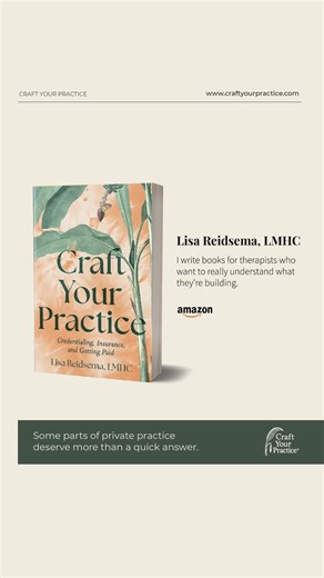 Credentialing, insurance, and getting paid are some of the most confusing and consequential parts of private practice. This book was written for therapists who want to actually understand how these systems work, not just outsource them and hope for the best. It's available when you need it. #PrivatePractice #Therapists #Insurance #Credentialing #UnderstandingSystems