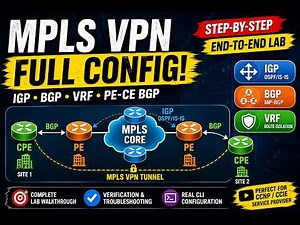 MPLS VPN Configuration Full Lab | IGP + BGP + VRF + PE-CE Setup Explained