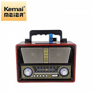 [Hot Item] Newest Vintage Desktop Radio, Vintage FM Am Sw Multi-Band Wooden Box Wi-Fi Radio with Bt and USB TF Slots
