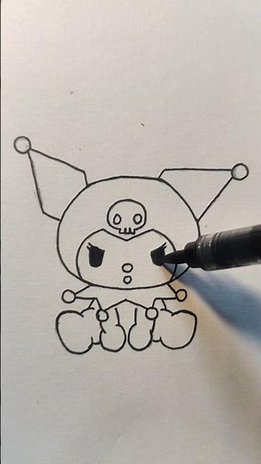 Drawing Kuromi Simple & Easy #shorts #kuromi #sanrio