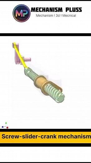 Mechanism ! 3d ! Mecnical on Instagram: "Screw-slider-crank mechanism #physics #usa #experiment #uk #knowledge #science #science #mechanic #mechanism"