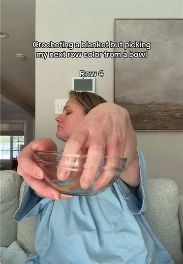 Crocheting a Chevron Blanket in Purple