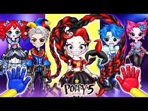 Poppy Playtime 5: Lily Lovebraids & Prototype Villain Glow Up! | DIY Fashion Paper Dolls
