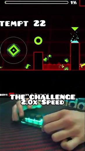 THE CHALLENGE AT 2.0X SPEED - Geometry Dash #guessthesong #shorts #geometrydash