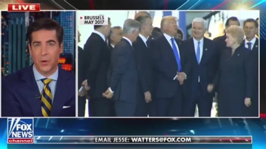 Fox News host fondly recalls Trump shoving Montenegro's Prime Minister at Nato meeting