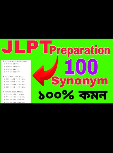 Mastering 100% Common Synonyms for JLPT N5