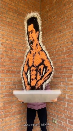 girl shows drawing of cristiano ronaldo ⛹️ every people likes video.🤔#shorts