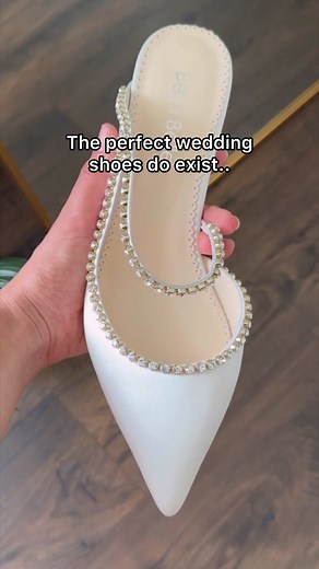Meet Hadley, aka the perfect wedding shoes✨ The unique cone heel will keep you stable all night, and you can easily rewear them after the wedding 🤍 #bellabelleshoes #weddingshoes #shoeunboxing #bridalshoes #bridetobe #bridetok #heels #shoes