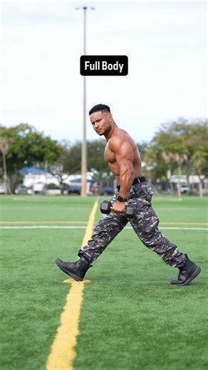 Full Body build & burn (Functional Training) (Link in bio) to work 1:1 with me. Your main focus should be movement. Move weights through different functional movement patterns. Twist & turn with weights and unlock your body’s full potential. Try these movements 3 rounds of each 10-12 rep range 60 seconds only rest breaks #workoutmotivation #fullbodyworkout #beastmode #dumbbellworkout | Lucas Dasilva Fit