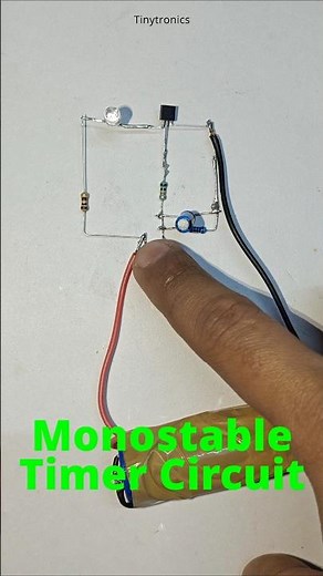 Push Button Timer Circuit ⏱️ | BC547 Monostable Delay Circuit #shorts #experiment