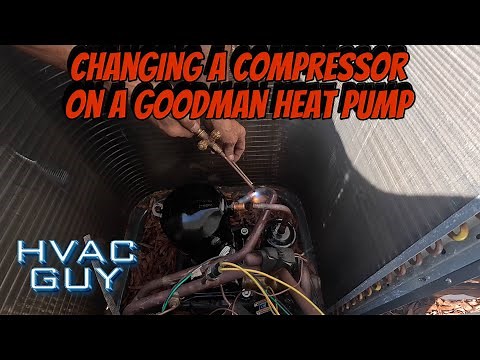 Replacing a Compressor On A Goodman Heat Pump! #hvacguy