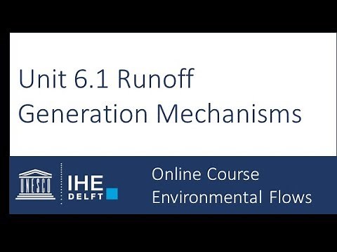 Unit 6.1 Runoff Generation Mechanisms