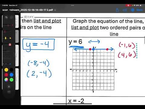 Horizontal and vertical lines