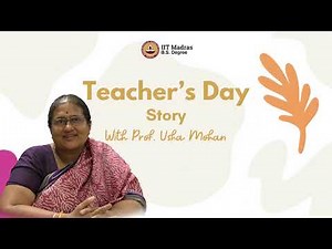 Happy Teachers' Day - Prof. Usha Mohan
