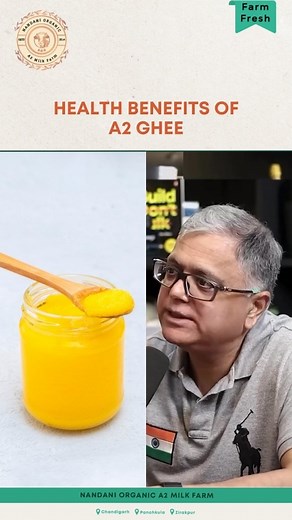 Nandani Organic A2 Milk Farm on Instagram: "Discover the Benefits of Desi Ghee with Nandani Organic A2 Milk! 🌿🧈 Incorporate pure and organic A2 desi ghee into your daily life for a boost in health and flavour. Applying desi ghee on your roti not only enhances the taste but also provides numerous health benefits. Choose Nandani Organic Farm for the purest A2 desi ghee. DM/Call to order a sample at your doorstep. We deliver in Chandigarh | Panchkula | Zirakpur -----------------------------------