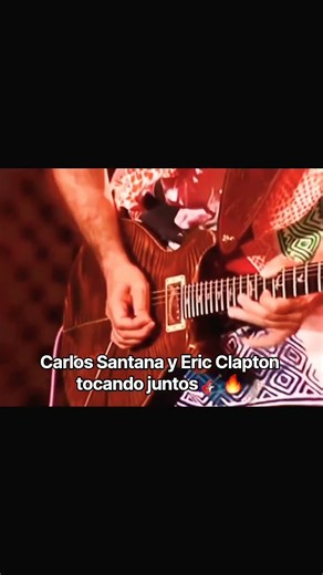 Carlos Santana y Eric Clapton tocando juntos 🎸🔥 #carlossanatana #ericclapton #guitarra #rock