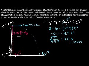 Water Balloon Projectile Practice Problem