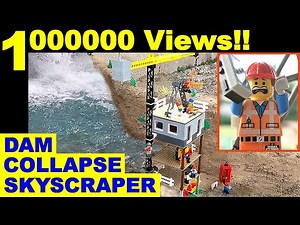 LEGO DAM Disaster - CONSTRUCTION SITE with SKYSCRAPER and CRANE - Ep 5