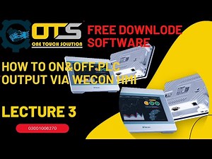 How to ON&OFF PLC output via wecon hmi program & online simulation with mitsubishi PLC lecture 03