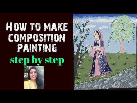 Composition painting | Composition drawing | How to make composition painting step by step |