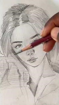 Quick Portrait Sketching Tutorial #artshorts