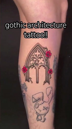 Gothic architecture tattoo 🤍 #tattoodesigns #tattoo #gothicarchitecture #tattooartist