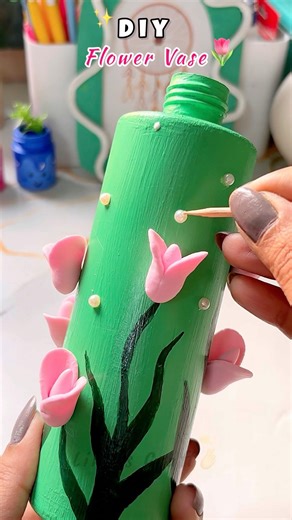 Diy Flower Vase | 🌷🫰❤️✨#shorts #diy #craft #flowervase #art