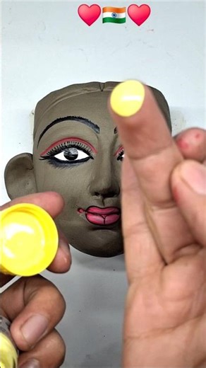 Bharat Mata Murti making video. easy clay art. independent day special clay art #shorts #viral