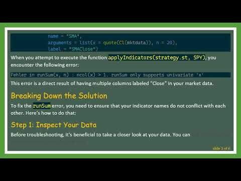 Resolving the runSum Error in Quantstrat