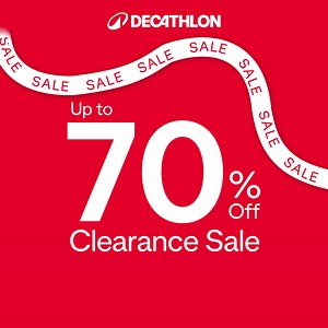 Our biggest annual clearance sale is happening now! 🚨 Grab up to 70% OFF over 1,300 sports & travel products — when it's gone, it's gone for good! | Decathlon Singapore
