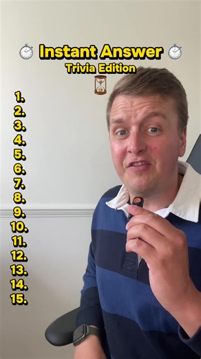 Instant Answer Trivia Quiz: 15 Quick General Knowledge Questions