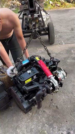 jJwT : Check out Used engine, Assembly Used diesel engine #shorts #iMechanic