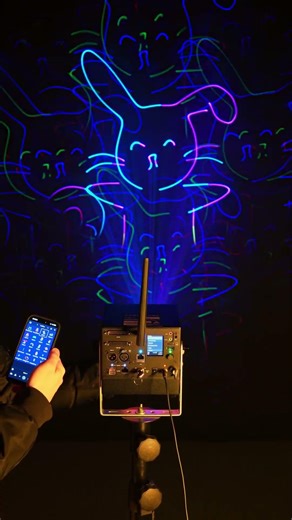 Diffractive lens and laser projector? #badbunny #lasershow #badbunny