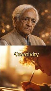 Creativity Is Not Talent | Krishnamurti Wisdom #krishnamurti #shorts