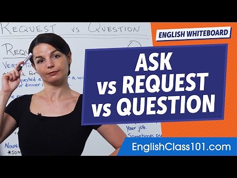 Difference between "Ask", "Request" and "Question" | Learn English Grammar for Beginners