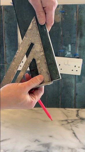 How To Cut Tiles Around A Plug Socket #short #diy #howto