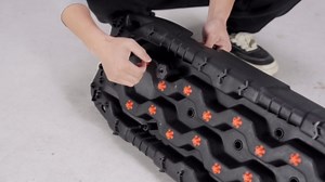 FieryRed Recovery Track Board Mounting Kit, Universal Traction Boards Mount Bracket, Side Mount for Roof Platform Rack with Lock for Overland Vehicle Roof Platform