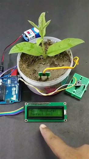 Soil Moisture Monitor with LCD using Arduino