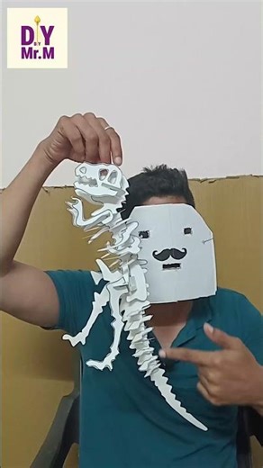 Amazing White Cardboard T-Rex Dinosaur | Easy DIY Cardboard Craft